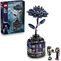 LEGO Wednesday Black Dahlia Flower, Faux Plant Room Decor 76784